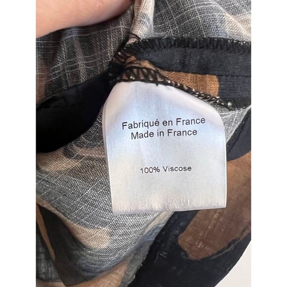 Parisienne Et Alors Bremontier Tribal High Rise Pleated Short Black/Brown 36 NWT - Picture 8 of 9